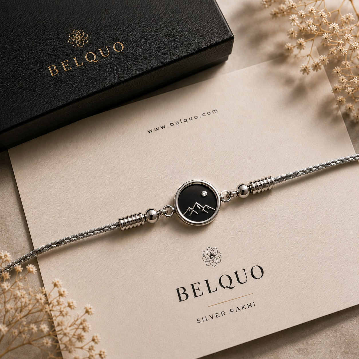 Black Mountain Silver-Tone Rakhi