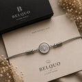 Shiny Lotus Silver-Tone Rakhi