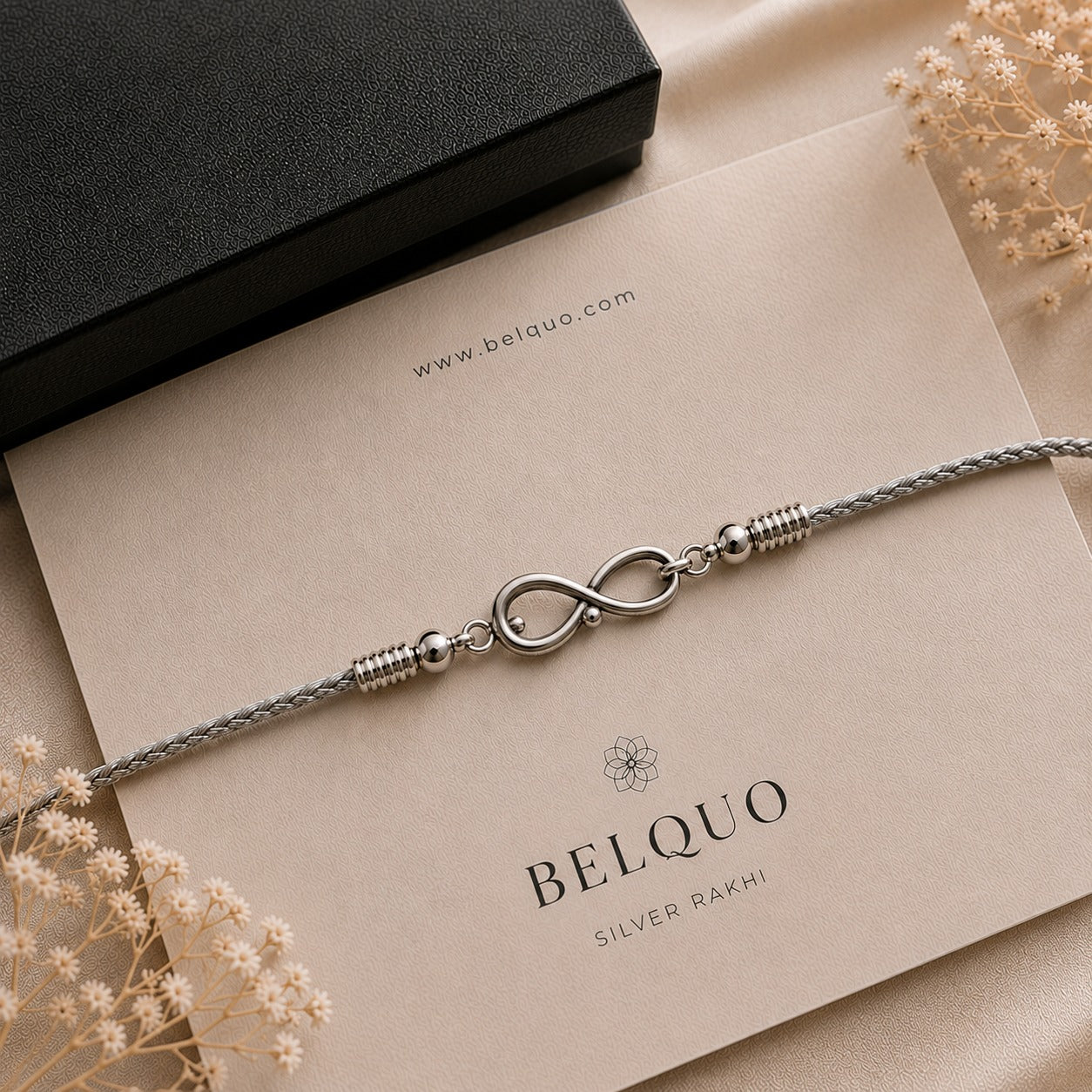 Infinity Silver-Tone Rakhi