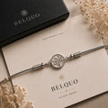 Fluffy Leafs Silver-Tone Rakhi