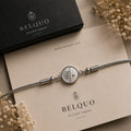 Silence in Leaf Silver-Tone Rakhi