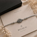 Dense Lotus Silver-Tone Rakhi