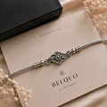 Dense Tiny Flower Silver-Tone Rakhi